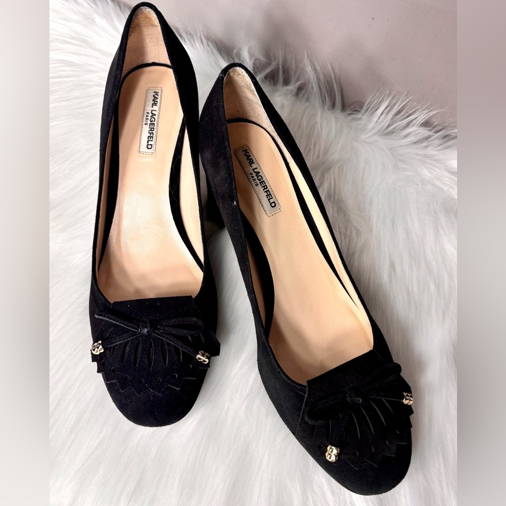 KARL LAGERFELD Suede Kiltie Loafers - Picture 10 of 10